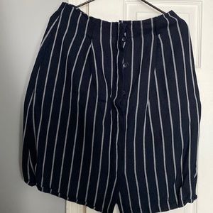 Stripped button up skirt